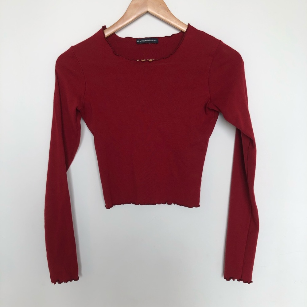 Brandy Melville Lettuce hem long sleeve